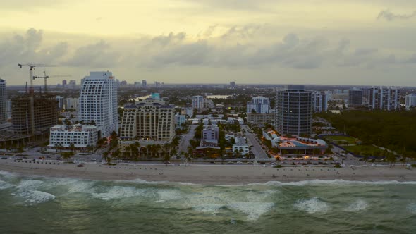 Aerial 4x Sped Up Video Fort Lauderdale Beach Fl