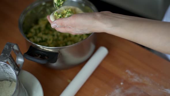 Housewife Prepares Handmade Pies