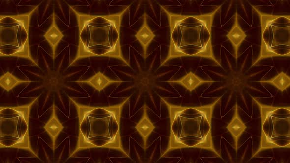 Dark Gold Kaleidoscope Loop 4K 12