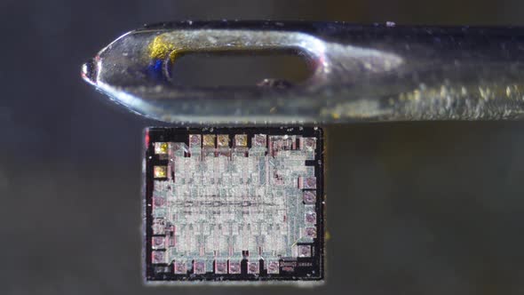 Comparison Of The Size Of The Crystal Silicon Chip 2