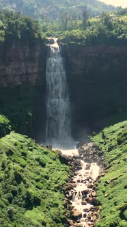 Waterfall Aerial Vertical View