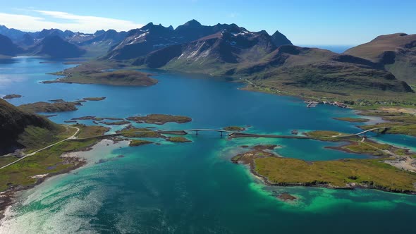 Beach Lofoten Islands Is an Archipelago in the County of Nordland, Norway