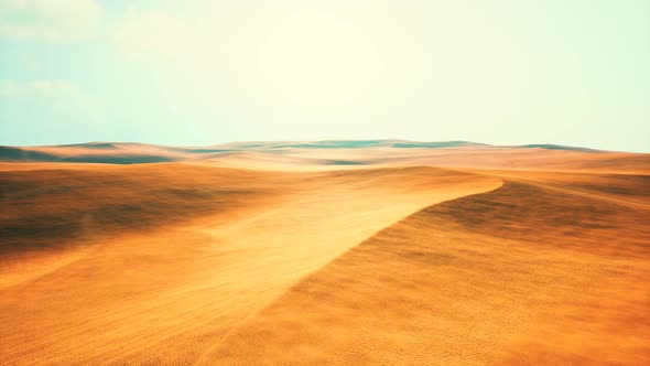 Aerial of Red Sand Dunes in the Namib Desert