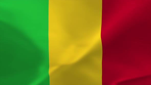 Mali Waving Flag Animation 4K Moving Wallpaper Background