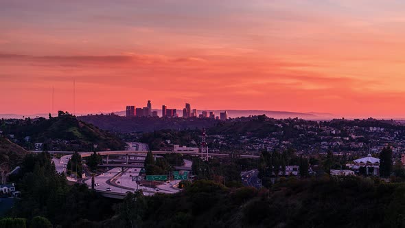 Downtown Los Angeles Sunset