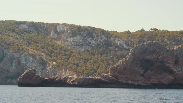 Incredibly Beautiful Rocky Landscapes of the Island of Ibiza From Yacht