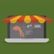 Cartoon animation showing online food ordering process. using a laptop - VideoHive Item for Sale