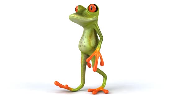 Fun frog walking alt