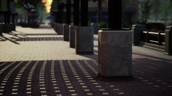 Empty Public Park During Curfew Cause of Corona Virus Quarantine