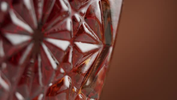 Brandy or Whiskey in Decanter Closeup