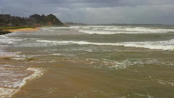 Aerial View of Matara Beach in Sri Lanka