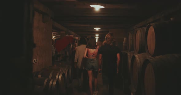 Friends get tour of wine cellar