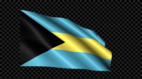 Bahamas Flag Blowing In The Wind