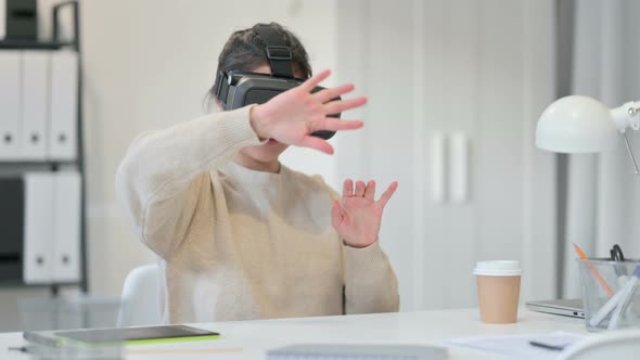 Indian Woman Using VR Headset