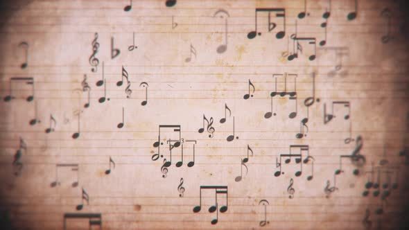 Vintage Sheet Music Notation Manuscript