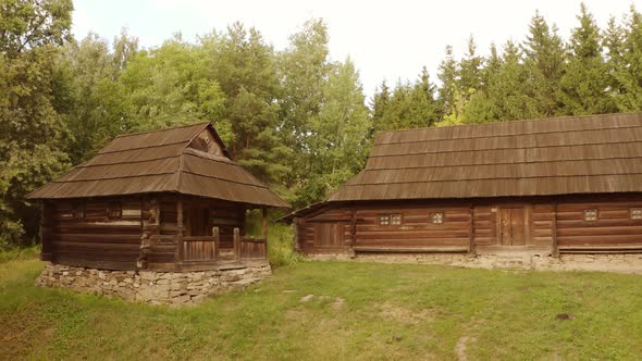 Two Rustic Wooden Shack Houses