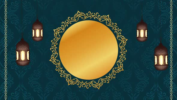 Ramadan Background Lamp Lantern Eid Golden Islamic Background