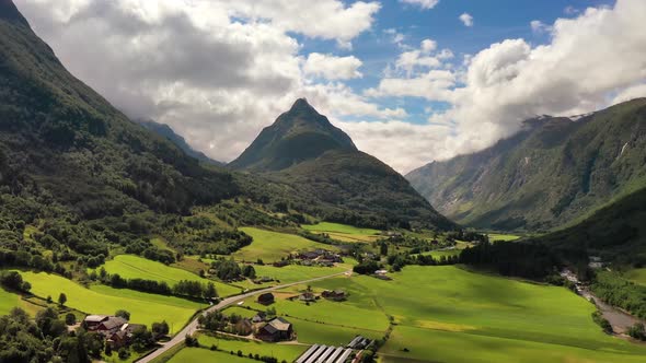 Aerial Footage Beautiful Nature Norway