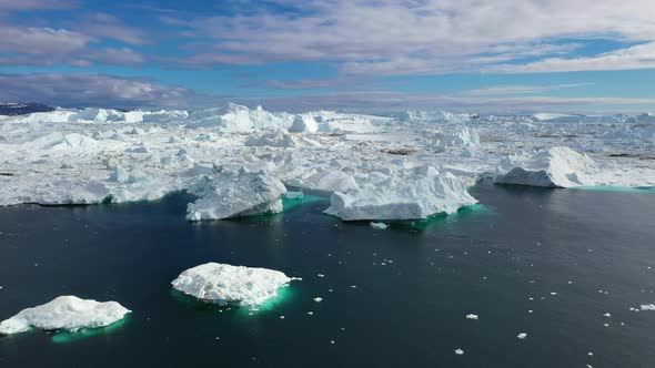 The beauty of nature. Icebergs in the Arctic and Antarctic. Global warming and climate change.