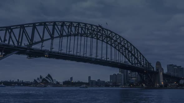 Timelapse of Sydney day to night