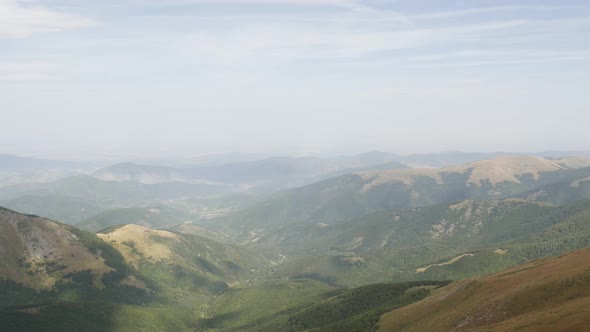 Tilting on endless   mountain ranges of Stara planina  4K 2160p 30fps UltraHD footage - Beautiful na