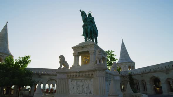 The bronze statue of Stephen I of Hungary