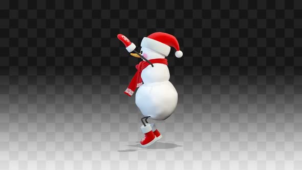 Snowman Dancing A Funny Dance Around Him