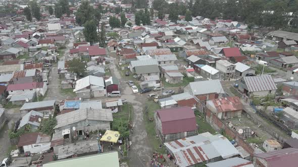 Aerial view of Dreamland district in Batumi. Georgia 2020 summer