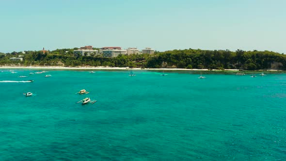 Boracay Island with White Sandy Beach, Philippines