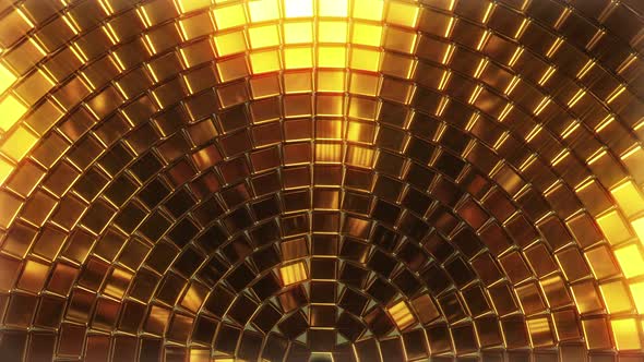 Golden LED wall Animated Background Loop, Abstract Art VJ loop Donivisuals