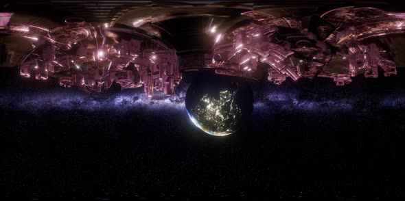 Big Alien Mothership. VR 360 Virtual Reality alt