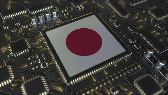 Flag of Japan on the Operating Chipset