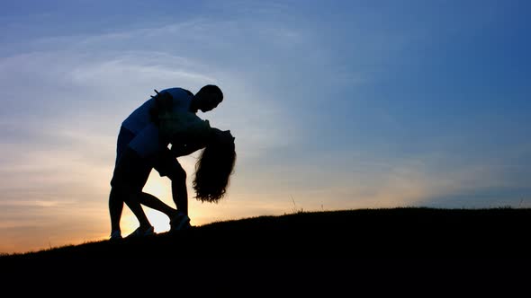 Evening Meeting of Lovers Outdoors