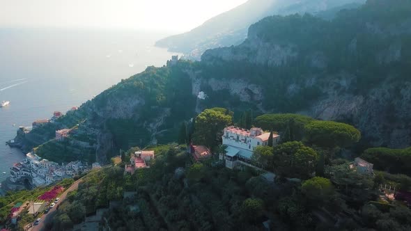 A Romantic Scene at Ravello and Atrani Aerial, Amalfi Coast