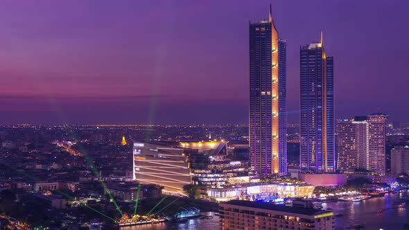 Chao Phraya River viewpoint, Bangkok,