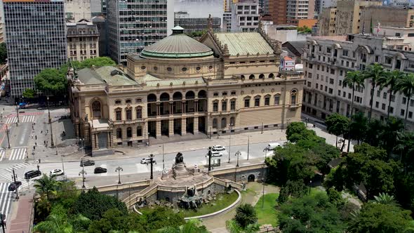 Downtown of Sao Paulo Brazil. Stunning landscape of historic centre of city