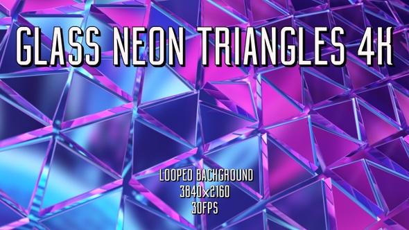 Glass Neon Triangles