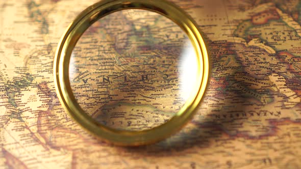 Look Through a Magnifying Glass at the Map