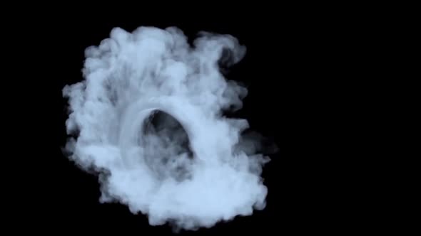 Animation Circle Smoke. Trail Of Smoke From The Spinning Wheel