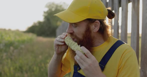 A Farmer in a Corn Field