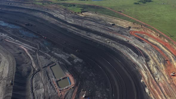 Nice view of coal quarry and clay