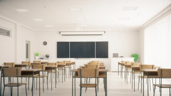 Interior Of Modern Empty Classroom