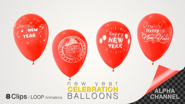 New Year Celebration Balloons