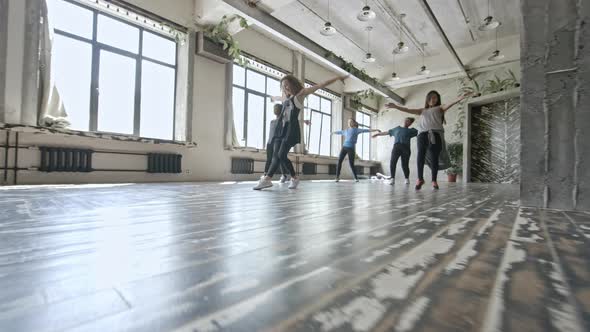 Women Practicing Dance in Studio