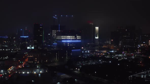 Aerial View of City Night Scene