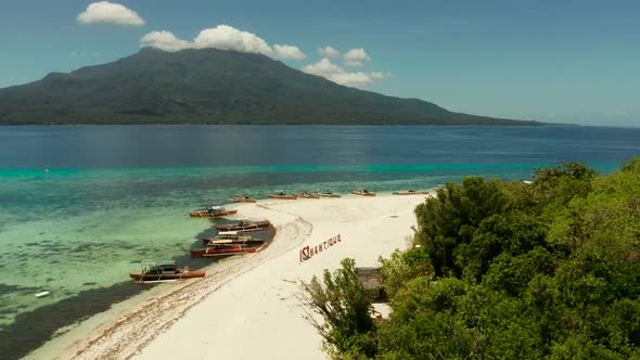 Tropical Island with Sandy Beach