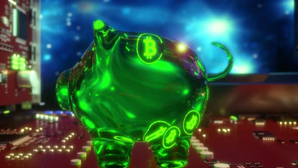 Bitcoin Cryptocurrency Mining Concept alt