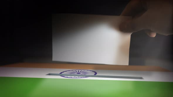 Digital Composite Hand Voting To National Flag OF India