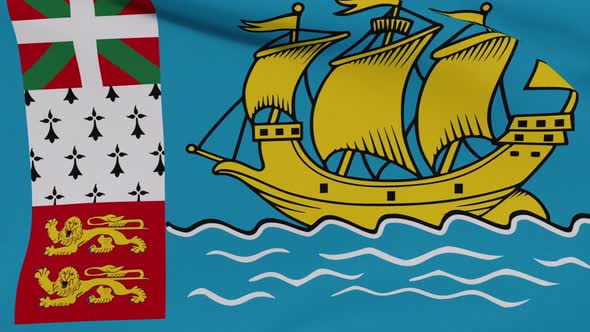 Flag Saint Pierre and Miquelon Patriotism National Freedom Seamless Loop
