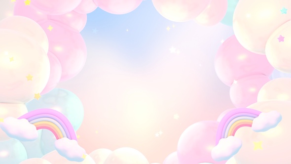 Dreamy Pastel Rainbow Clouds